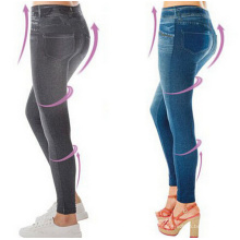 Femmes minceur push up taille haute leggings jeans (50110)